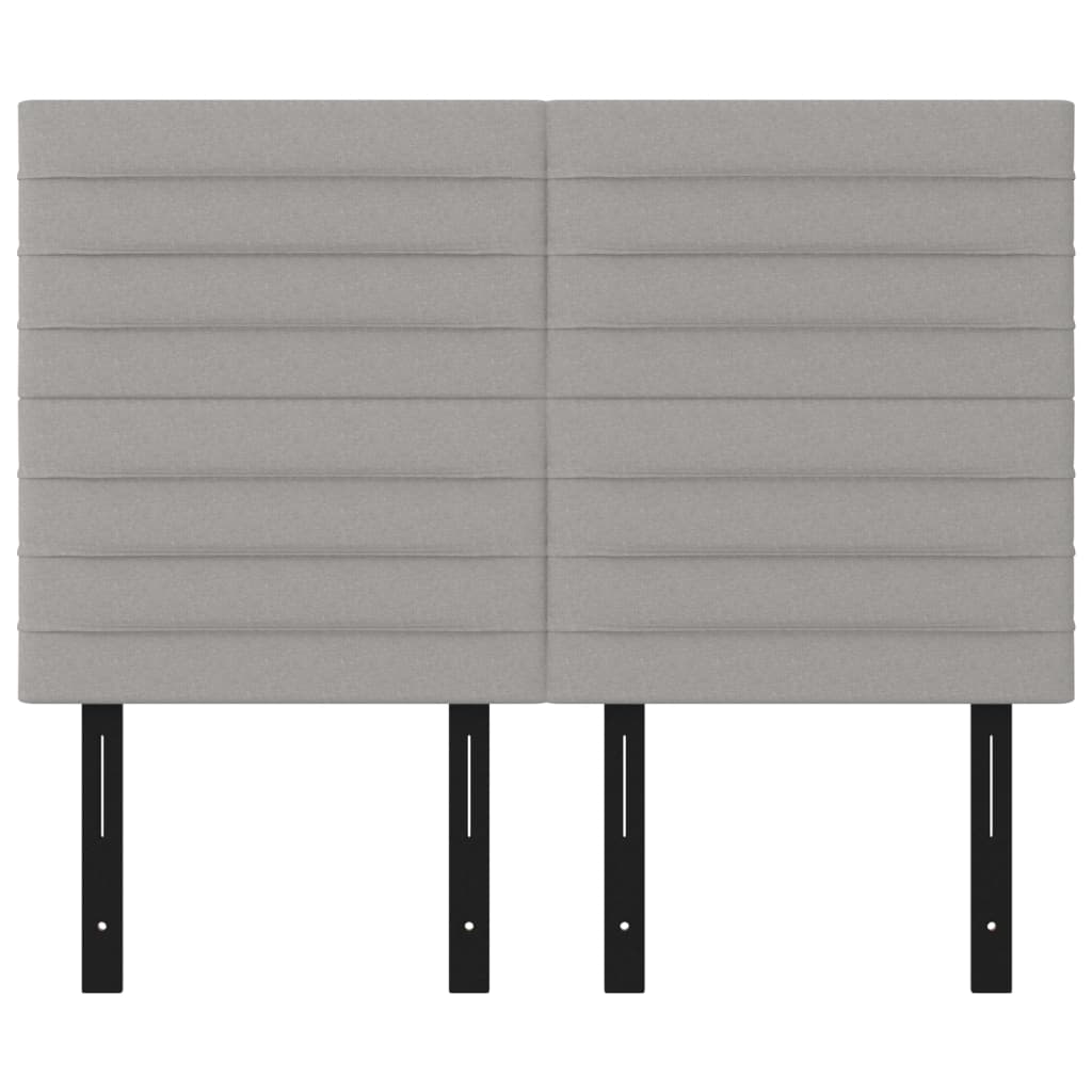 Headboards 4 pcs Light Gray 28.3"x2"x30.7"/34.6" Fabric