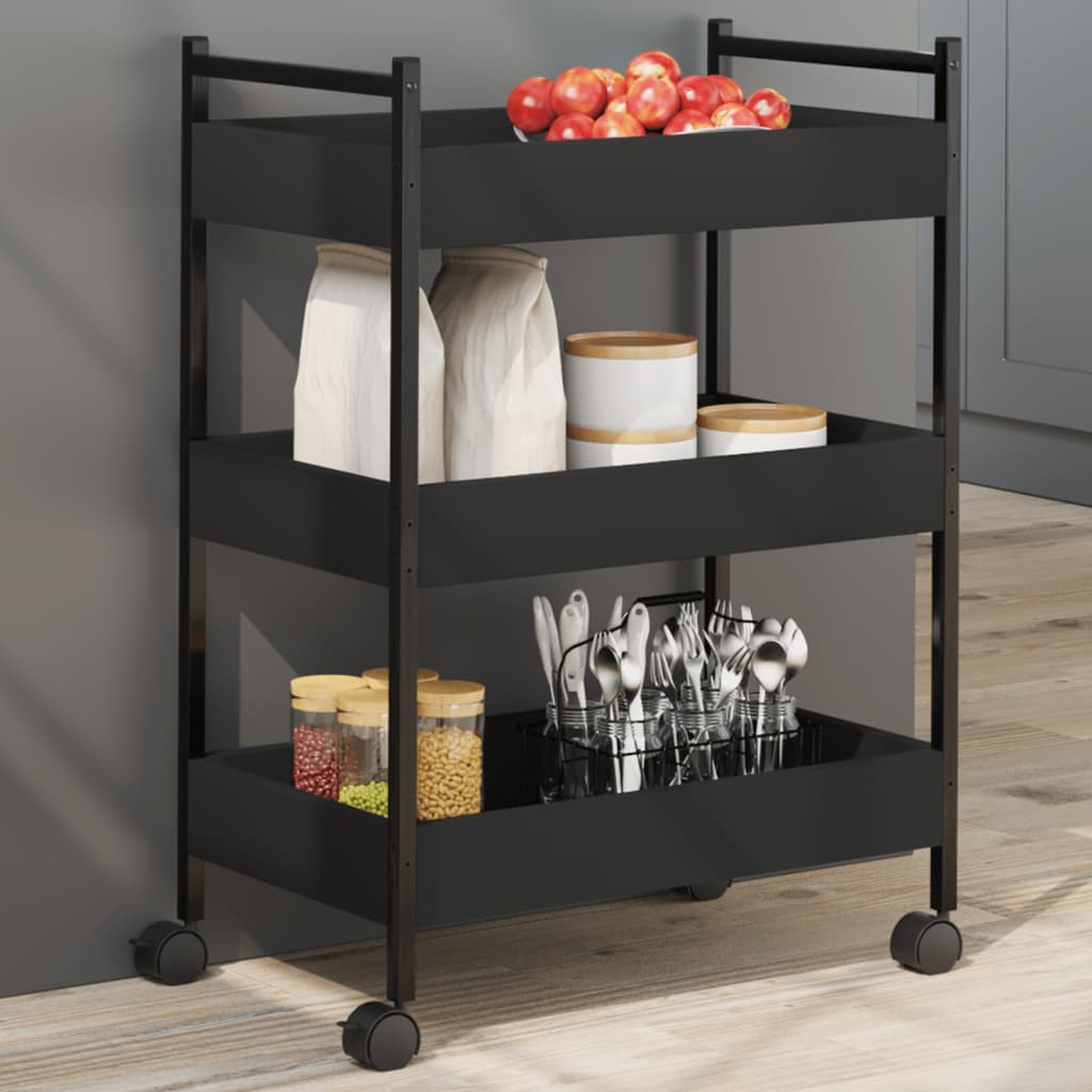 Kitchen Trolley Smoked Oak 19.7"x11.8"x27.6" Engineered Wood