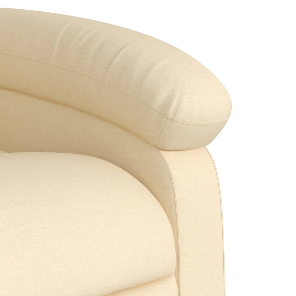 Electric Recliner Chair Cream Fabric