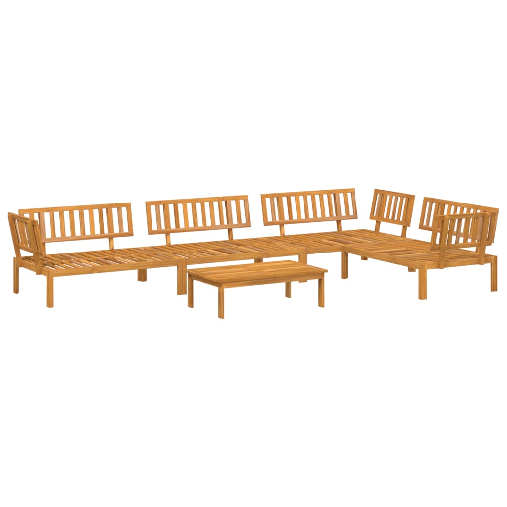 5 Piece Patio Pallet Sofa Set Solid Wood Acacia