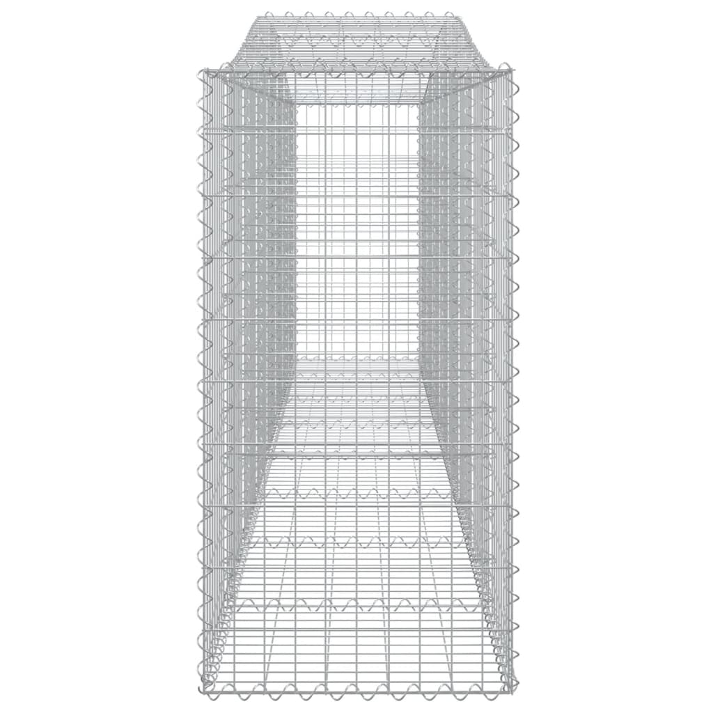 Arched Gabion Baskets 15 pcs 157.5"x19.7"x39.4"/47.2" Galvanized Iron