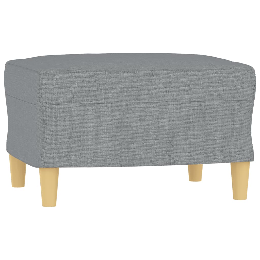 Sofa Chair with Footstool Light Gray 23.6" Fabric