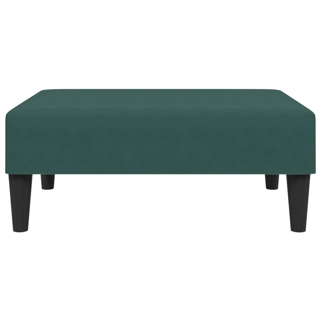 2-Seater Sofa Bed with Footstool Dark Green Velvet