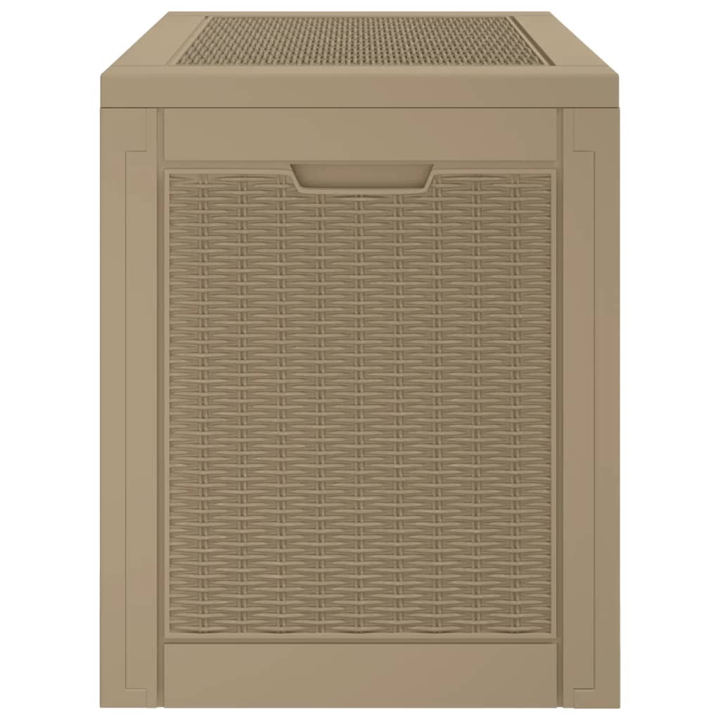 Patio Storage Box Light Brown 21.9"x16.9"x20.9" Polypropylene