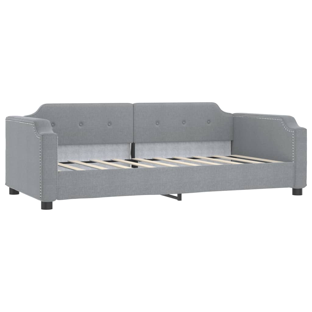 Daybed with Trundle without Mattress Light Gray 39.4"x74.8"