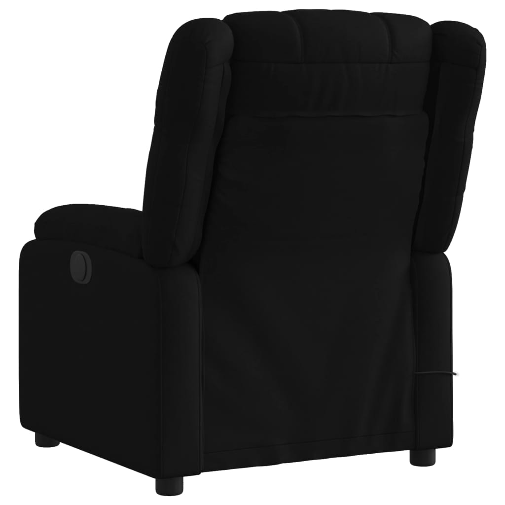 Electric Massage Recliner Chair Black Fabric