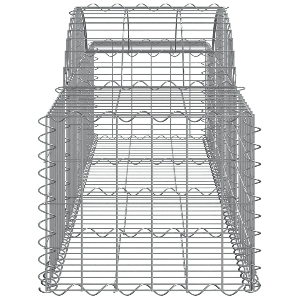 Arched Gabion Baskets 9 pcs 78.7"x19.7"x15.7"/23.6" Galvanized Iron