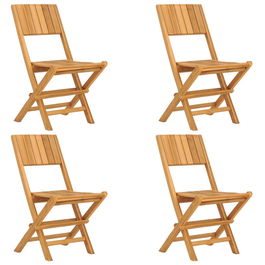 Folding Patio Chairs 4 pcs 18.5"x24"x35.4" Solid Wood Teak