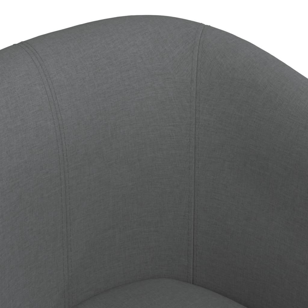 Tub Chair Dark Gray Fabric