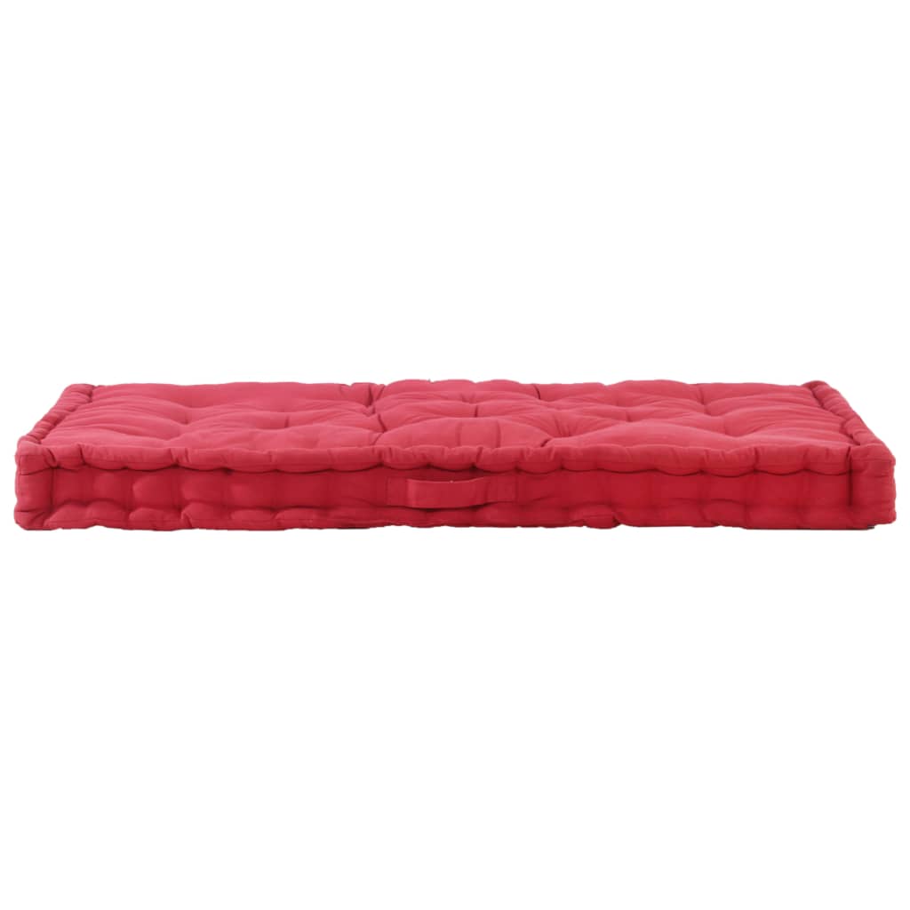 Pallet Floor Cushions 2 pcs Cotton Burgundy