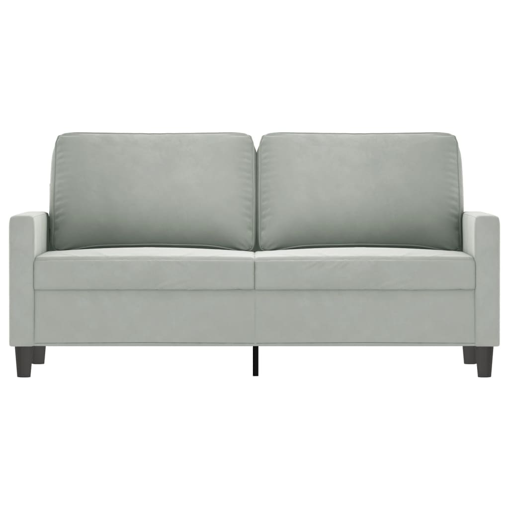 2-Seater Sofa Light Gray 55.1" Velvet