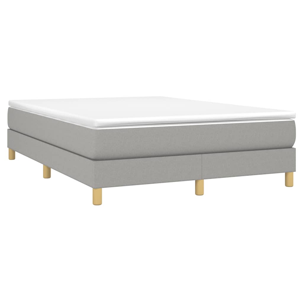 Bed Frame without Mattress Light Gray Full Fabric (US Only)