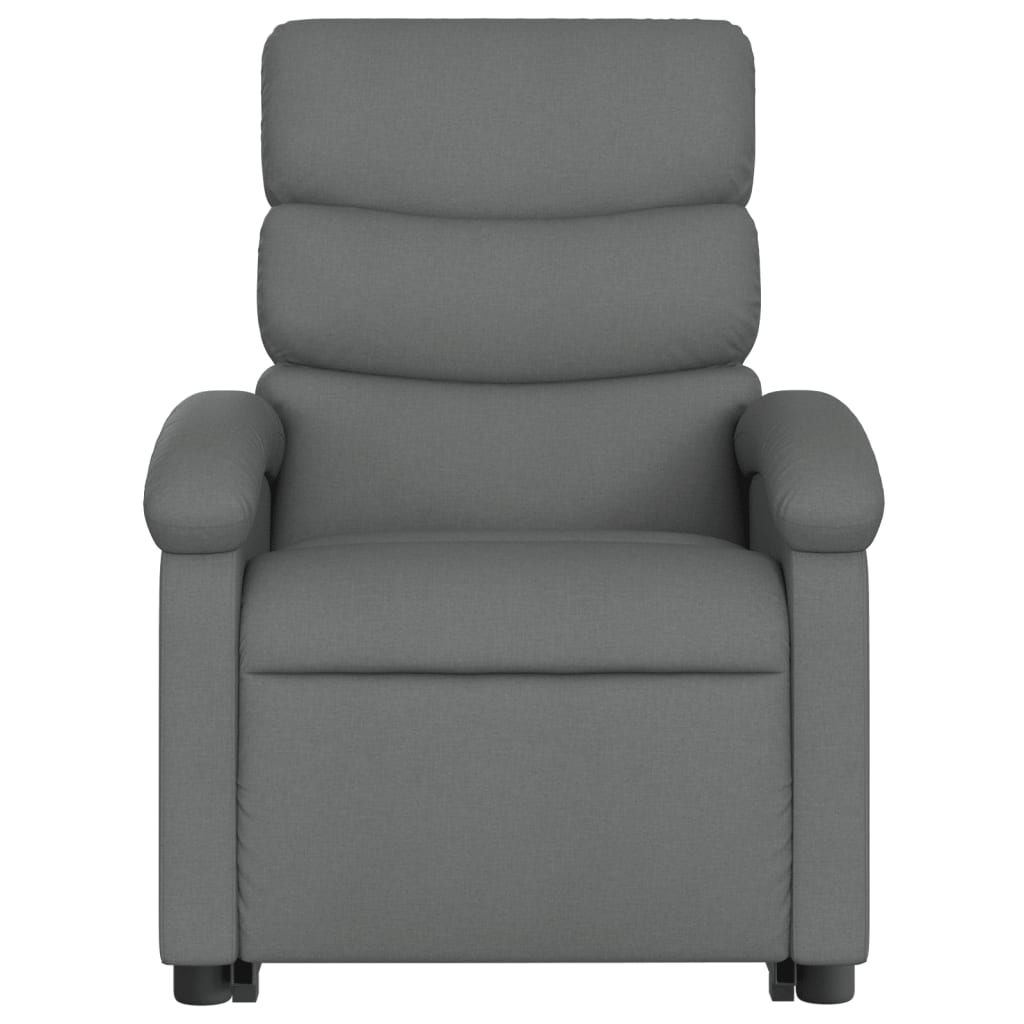 Electric Stand up Recliner Chair Dark Gray Fabric