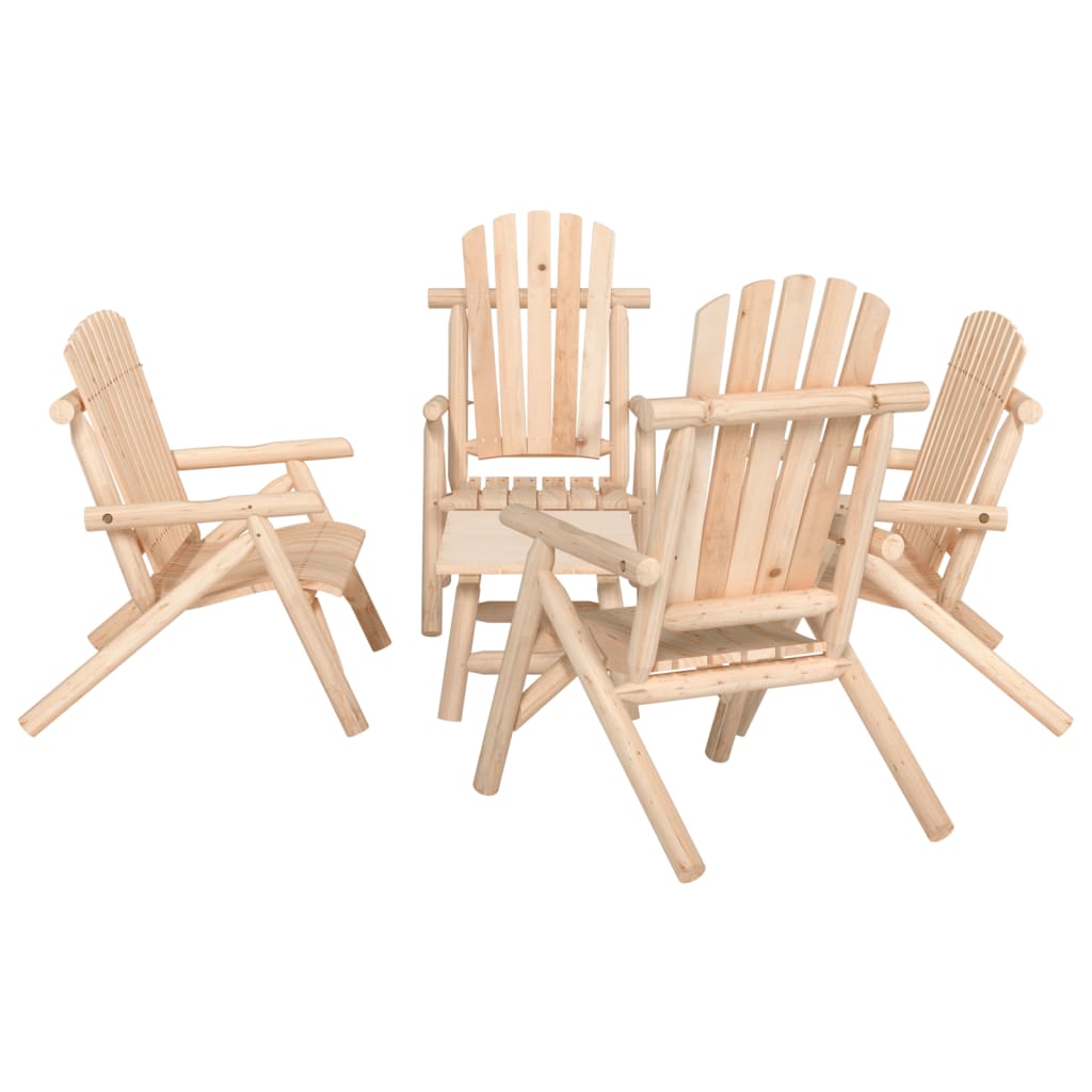 3 Piece Patio Lounge Set Solid Wood Spruce