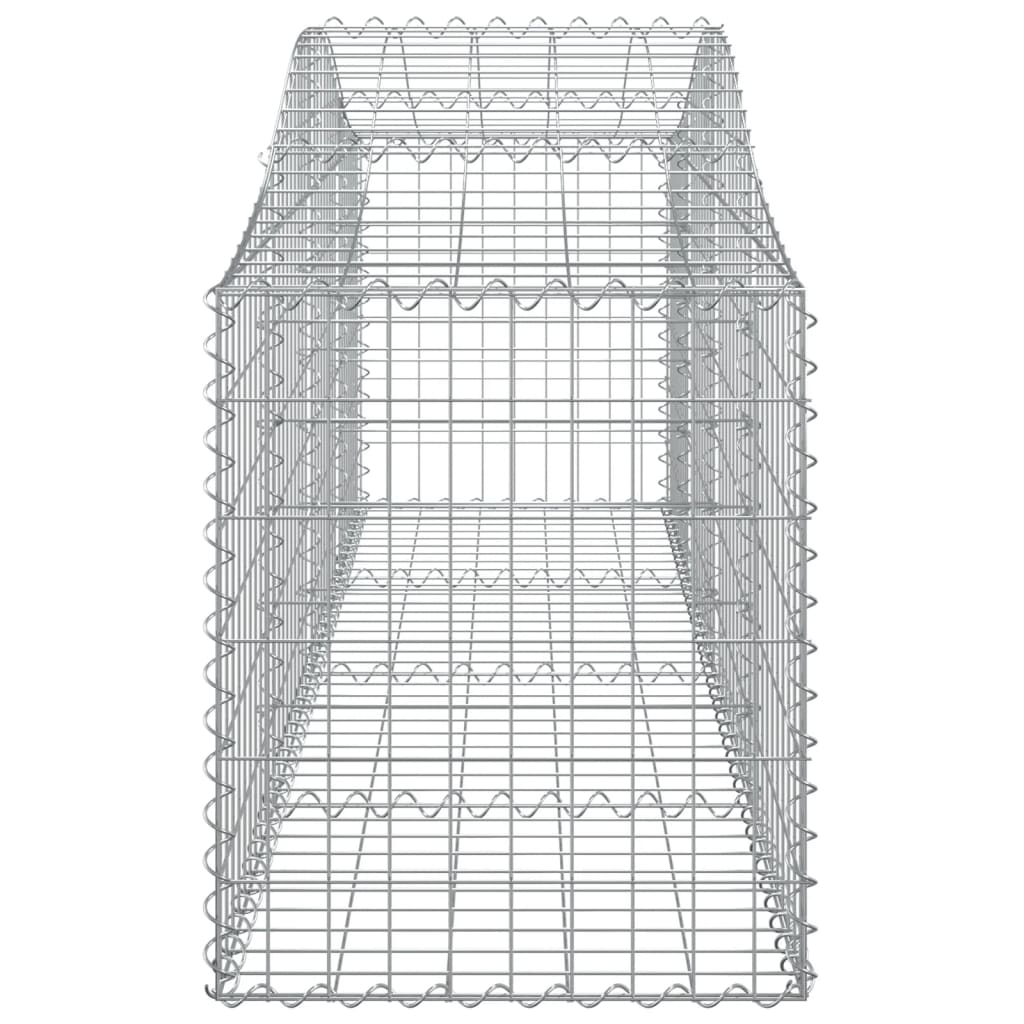 Arched Gabion Baskets 10 pcs 78.7"x19.7"x23.6"/31.5" Galvanized Iron