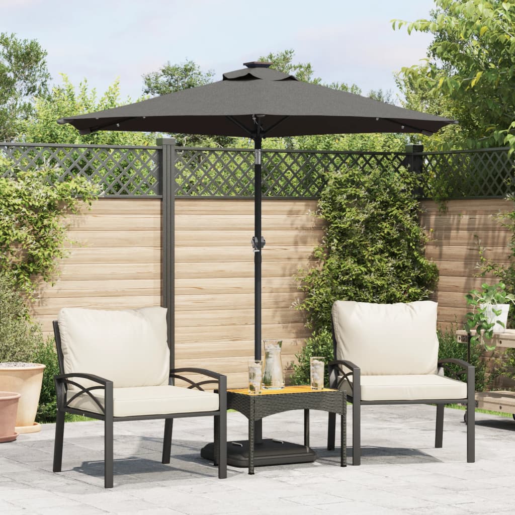 Garden Parasol with Steel Pole White 88.6"x88.6"x83.5"