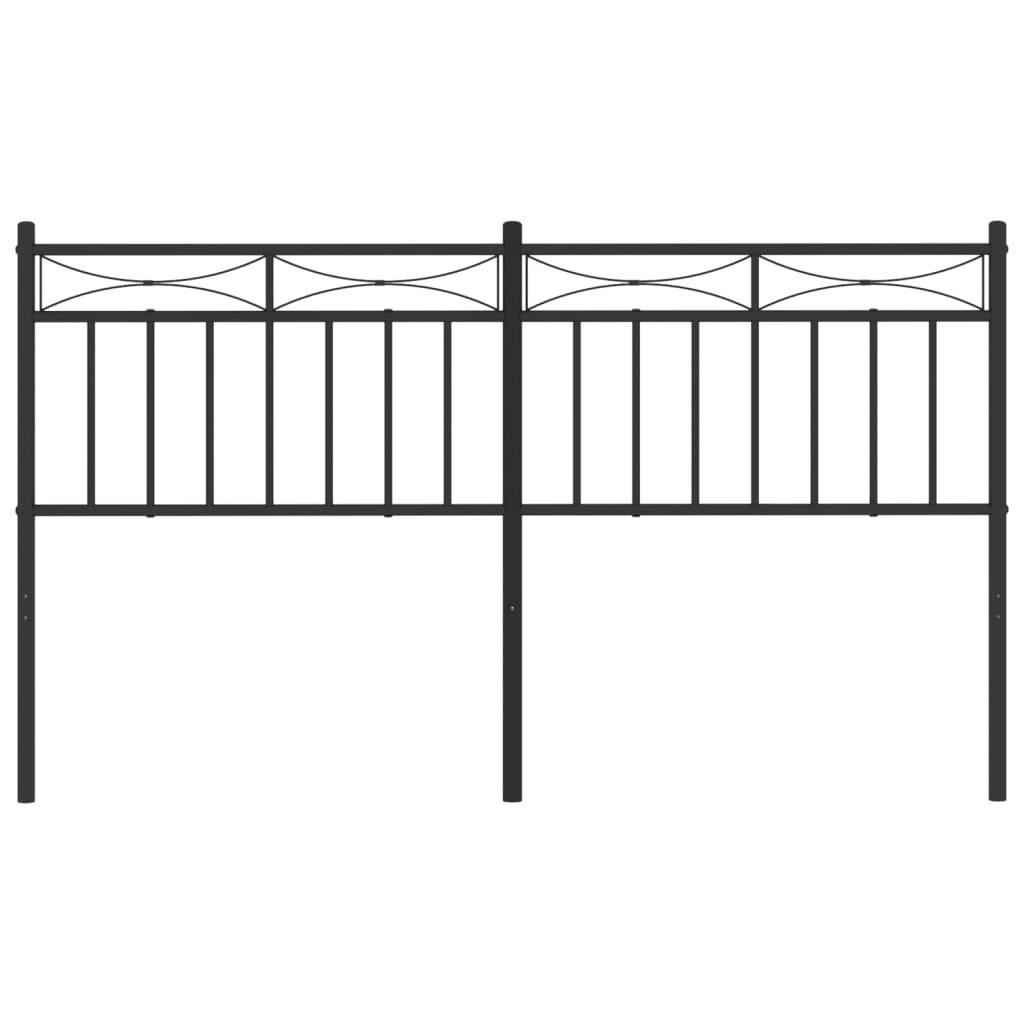 Metal Headboard Black 59.1"