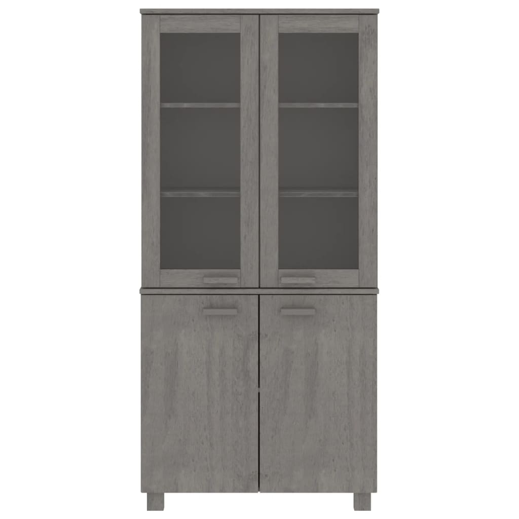 Highboard HAMAR Solid Wood Pine Light Gray