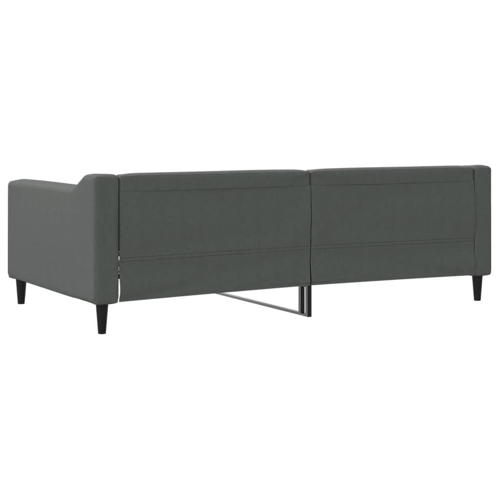 Day Bed without Mattress Dark Gray 39.4"x74.8" Fabric