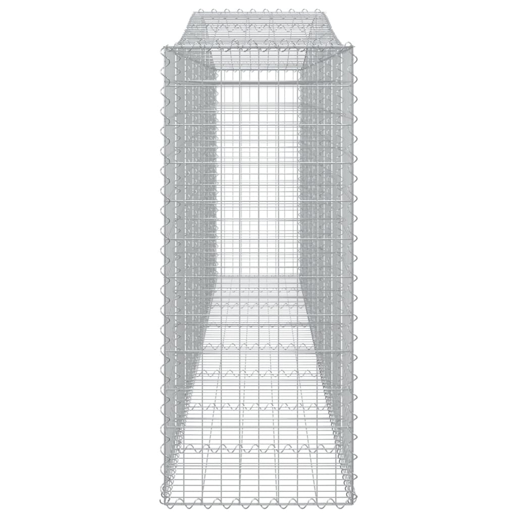 Arched Gabion Baskets 4 pcs 157.5"x19.7"x47.2"/55.1" Galvanized Iron