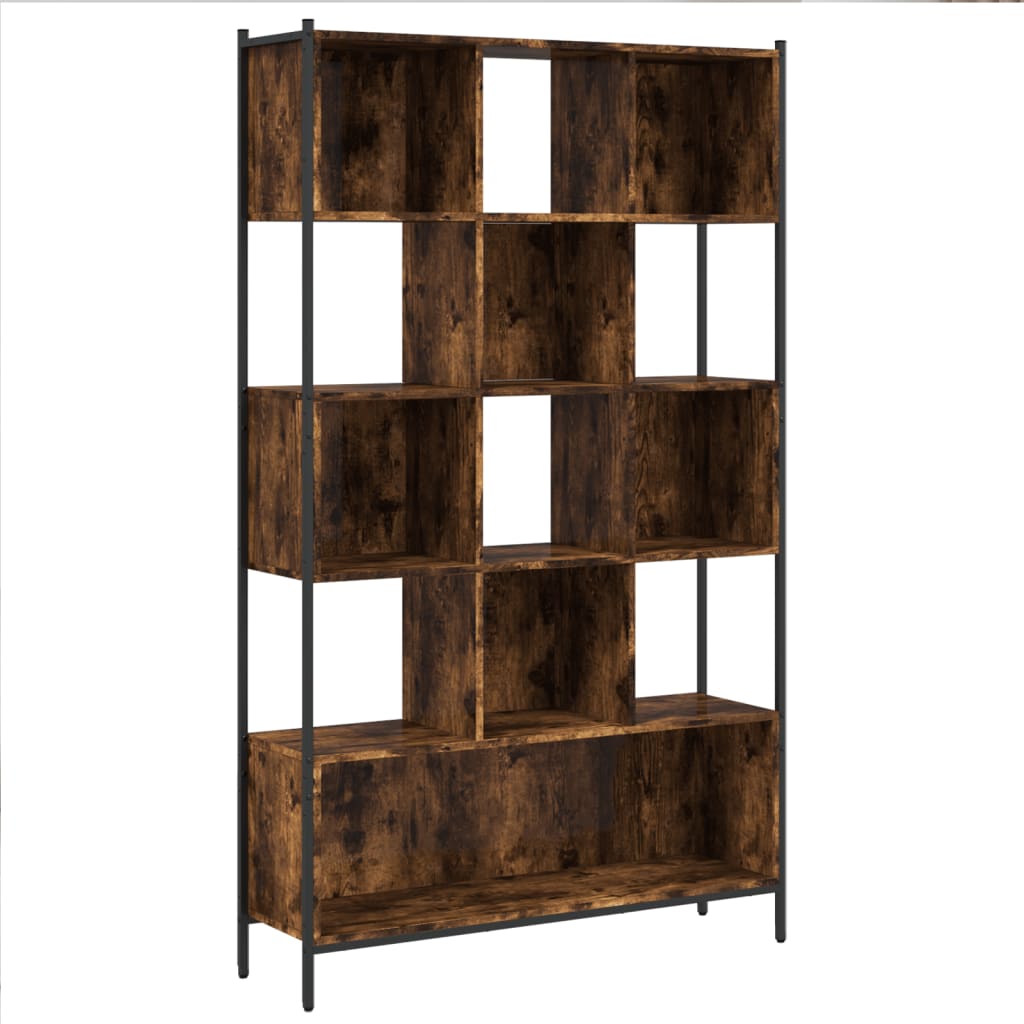 Bookcase Smoked Oak 40.2"x11"x67.7" Engineered Wood