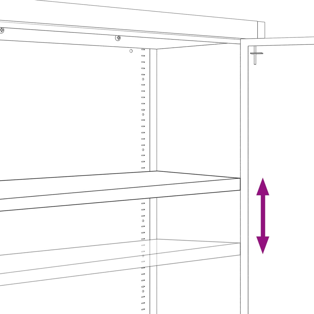 File Cabinet Black 41.3"x15.7"x70.9" Steel