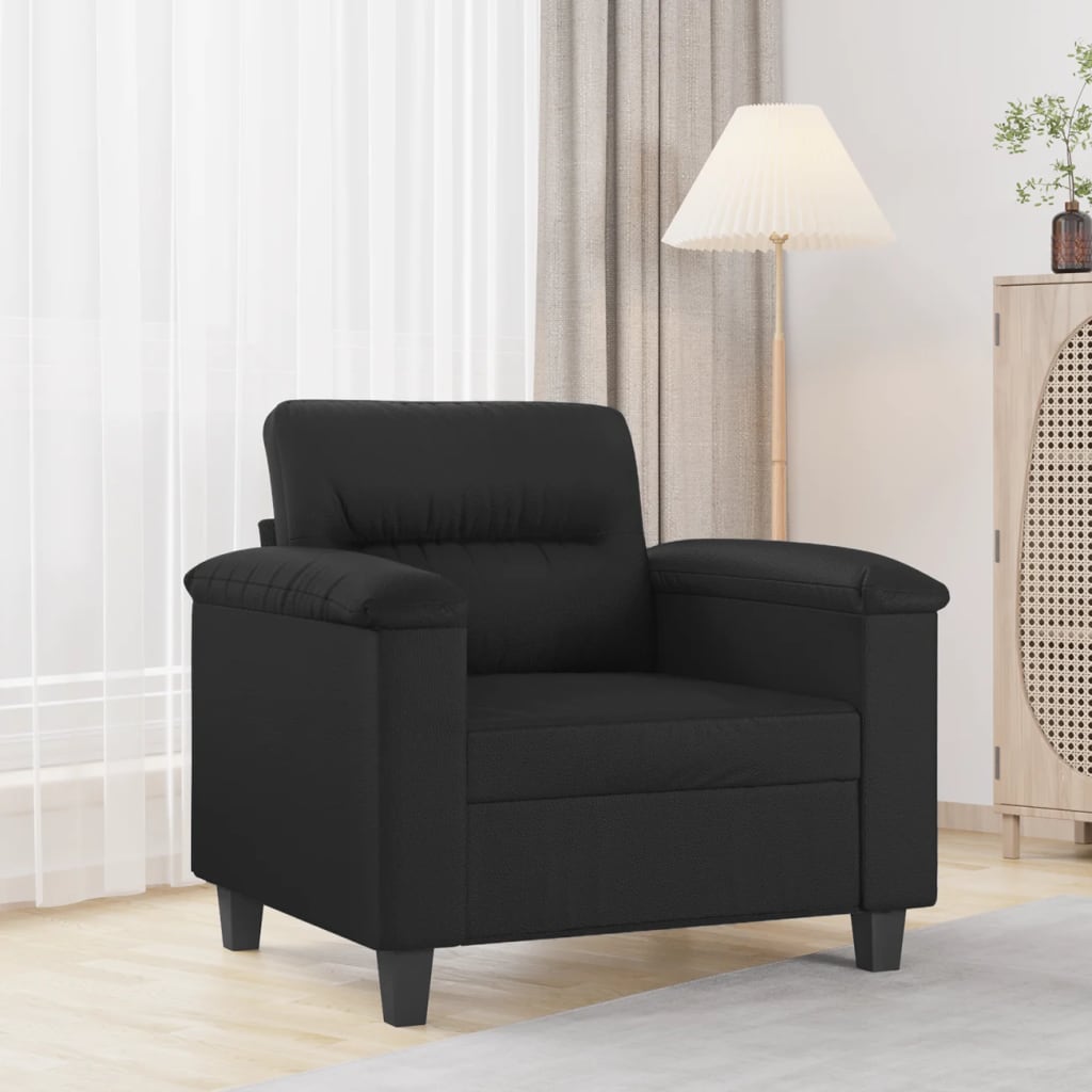 Sofa Chair Black 23.6" Faux Leather