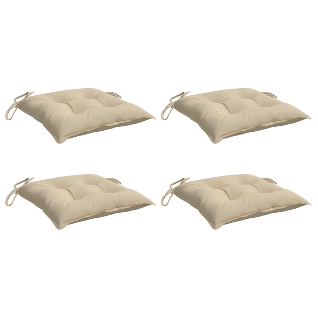 Pallet Cushions 4 pcs Beige 19.7"x19.7"x2.8" Oxford Fabric