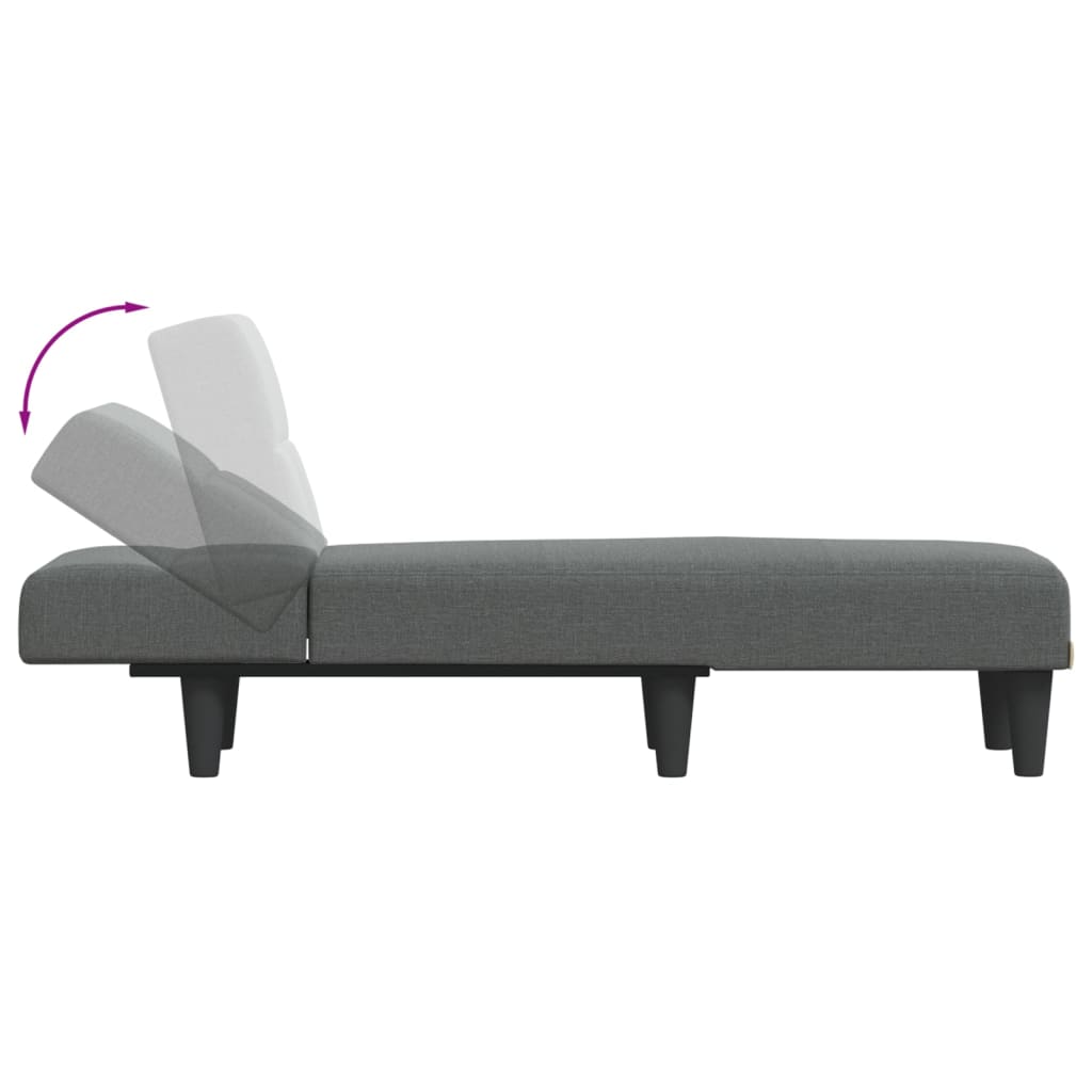 Chaise Longue Dark Gray Fabric