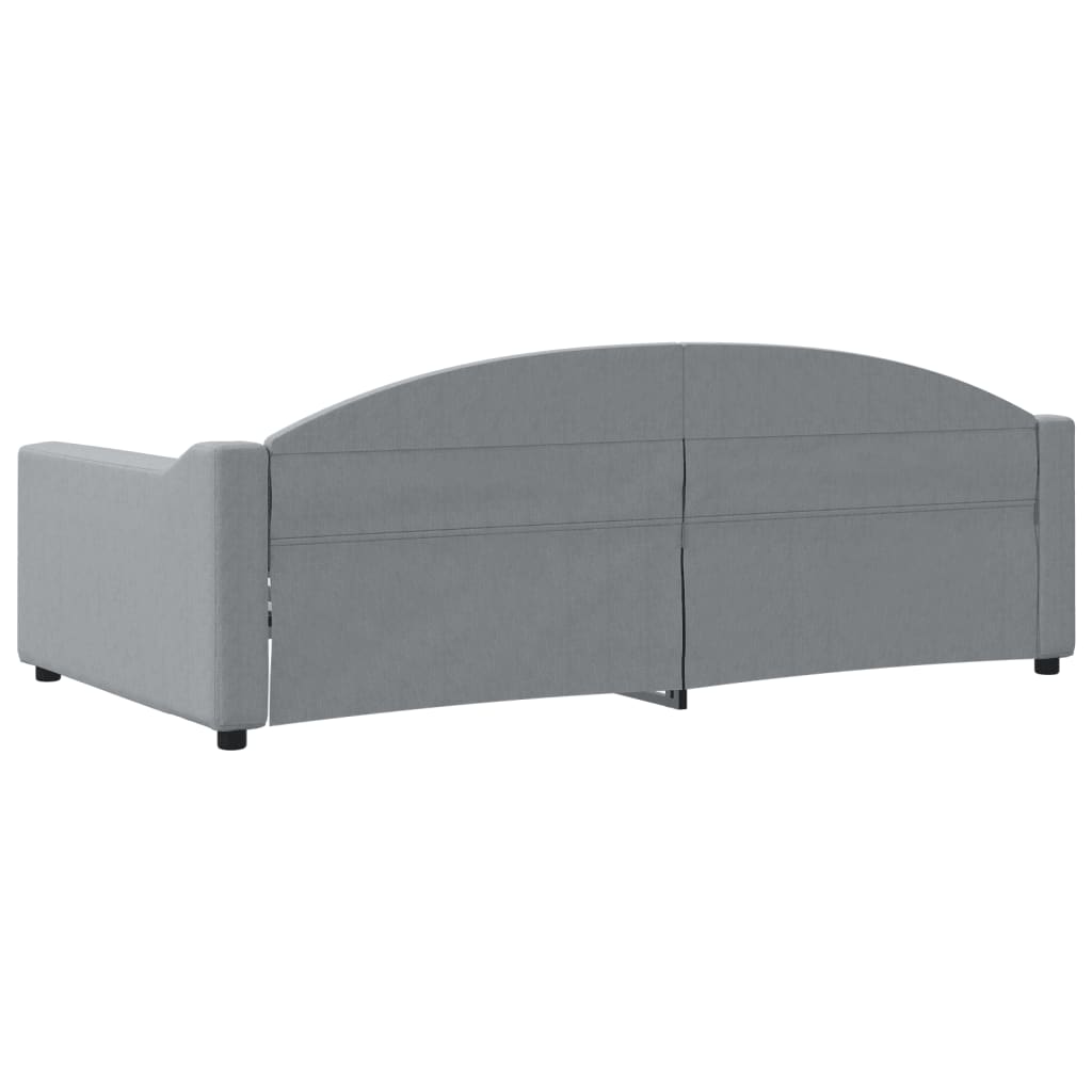 Day Bed without Mattress Light Gray 39.4"x74.8" Fabric