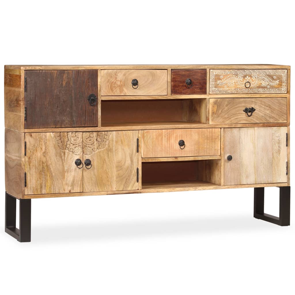 Sideboard Solid Mango Wood 55.1"x11.8"x31.5"