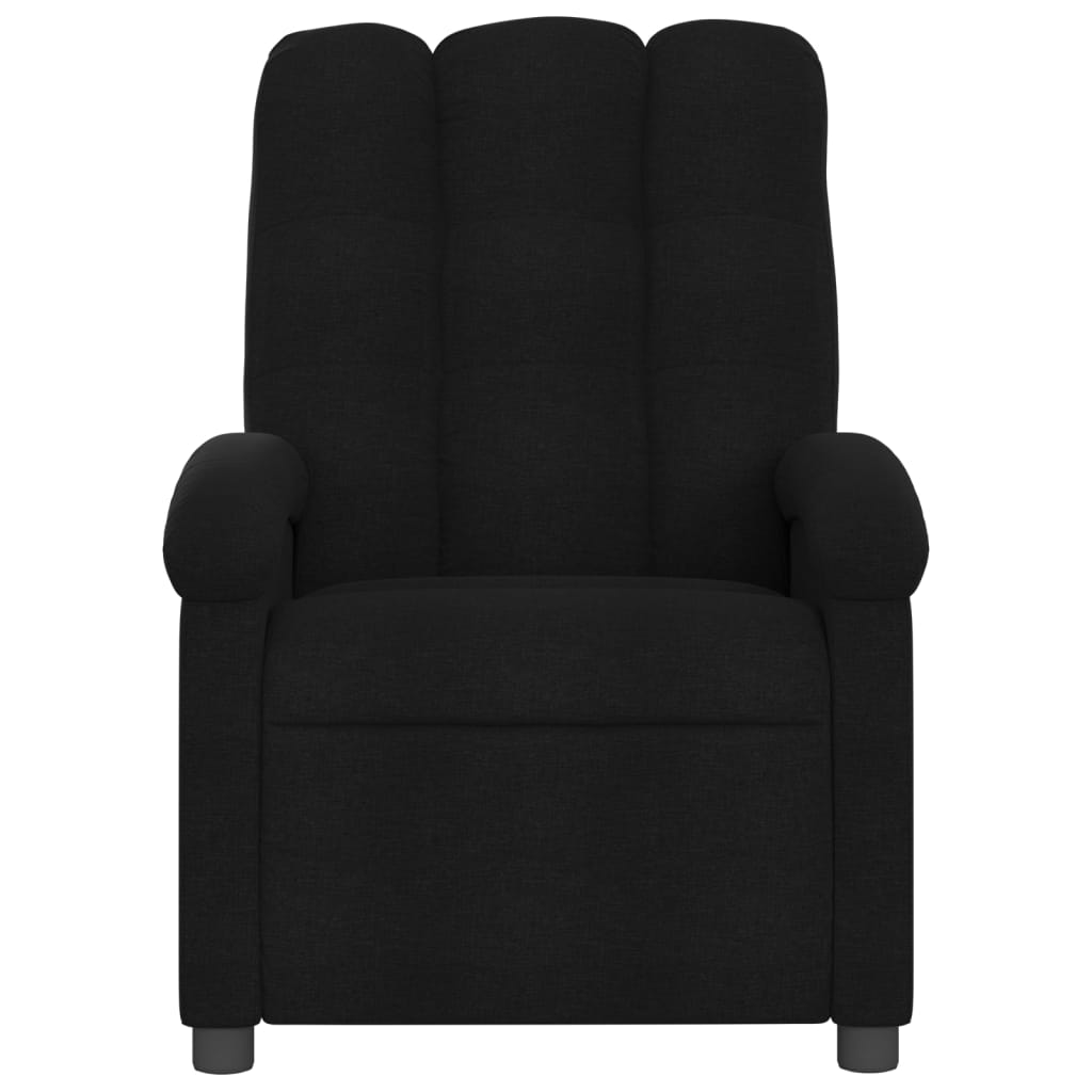 Electric Massage Recliner Chair Black Fabric