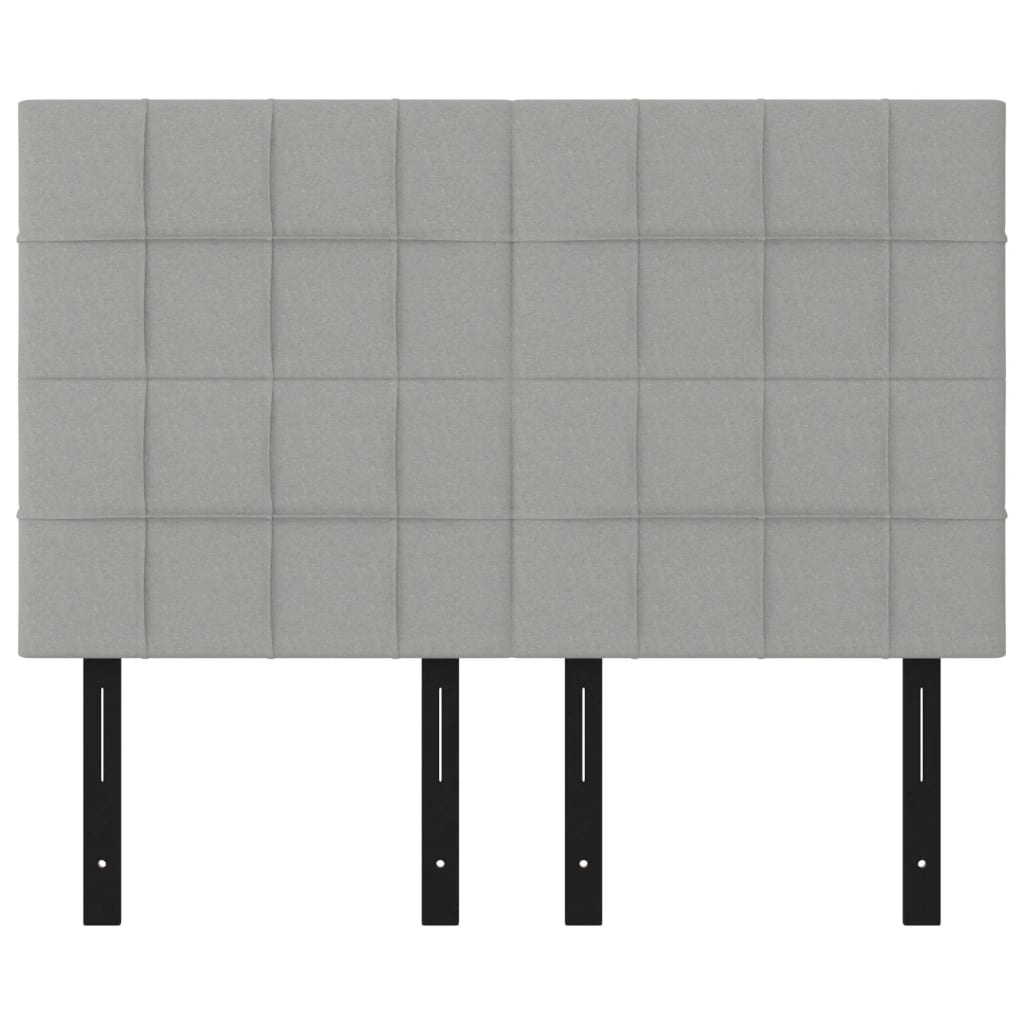 Headboards 4 pcs Light Gray 28.3"x2"x30.7"/34.6" Fabric