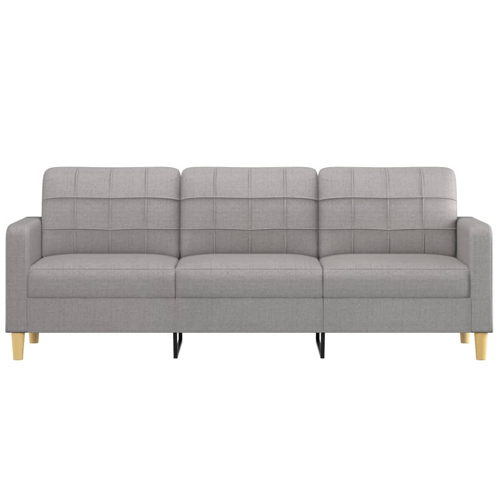 3-Seater Sofa Light Gray 82.7" Fabric