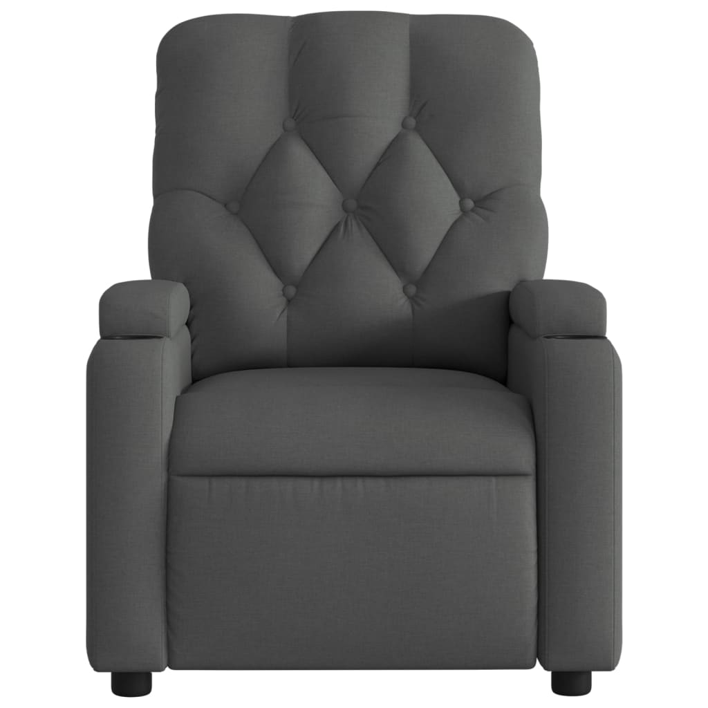 Electric Massage Recliner Chair Dark Gray Fabric