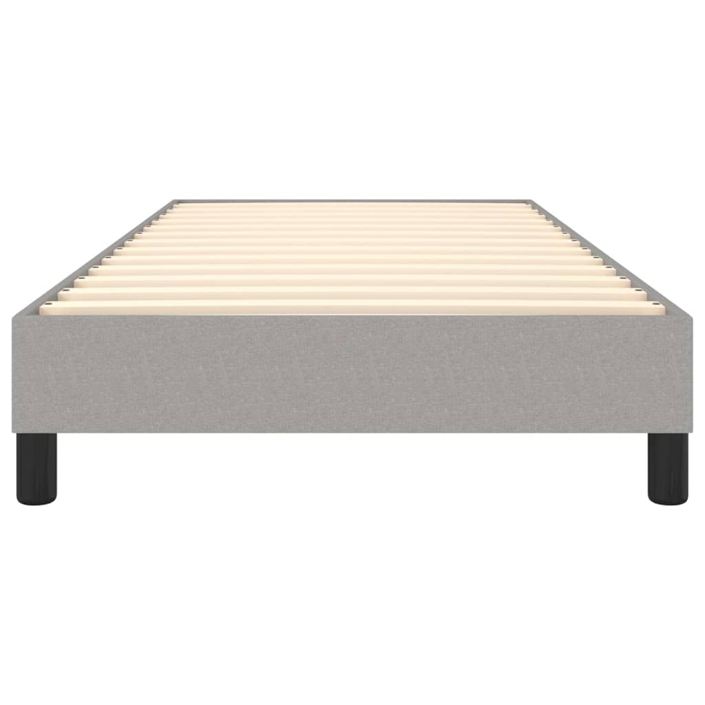 Bed Frame without Mattress Light Gray Twin Fabric (US Only)