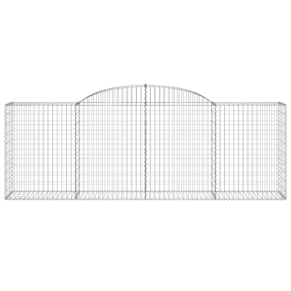 Arched Gabion Baskets 11 pcs 118.1"x19.7"x39.4"/47.2" Galvanized Iron