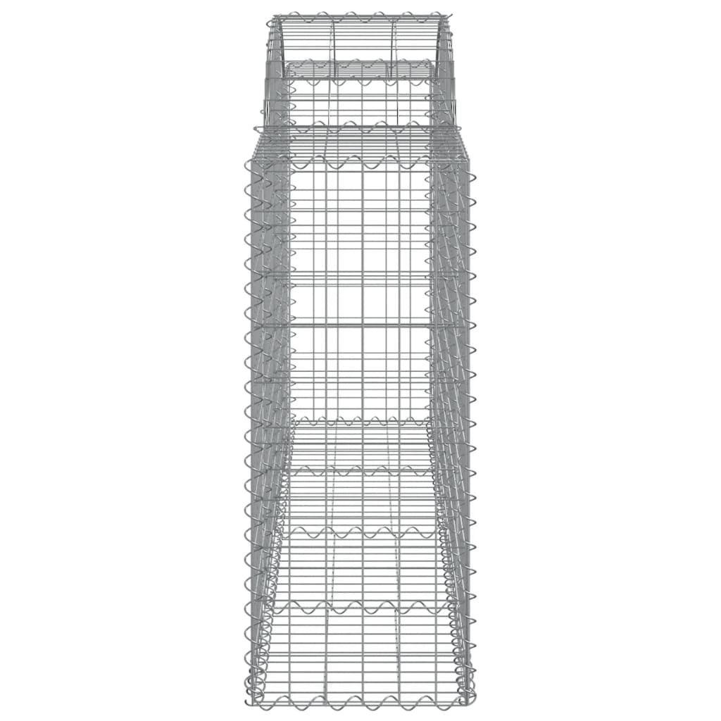 Arched Gabion Baskets 15 pcs 78.7"x19.7"x39.4"/47.2" Galvanized Iron