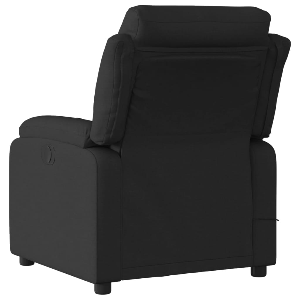 Electric Massage Recliner Chair Black Fabric