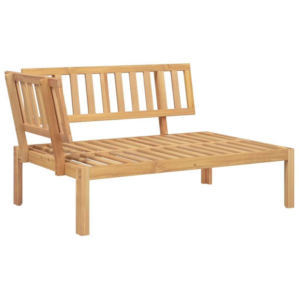 2 Piece Patio Pallet Sofa Set with Cushions Solid Wood Acacia