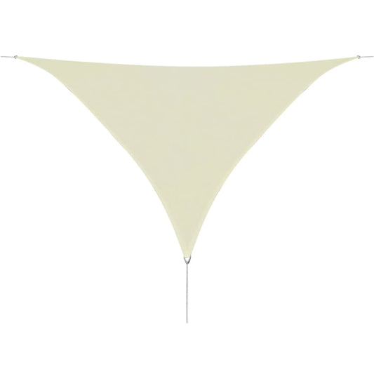 Sunshade Sail HDPE Triangular 16.4'x16.4'x16.4' Cream