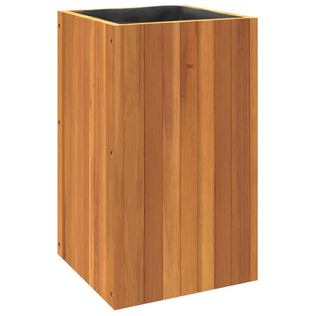 Garden Planter 13.8"x13.8"x23.6" Solid Wood Acacia