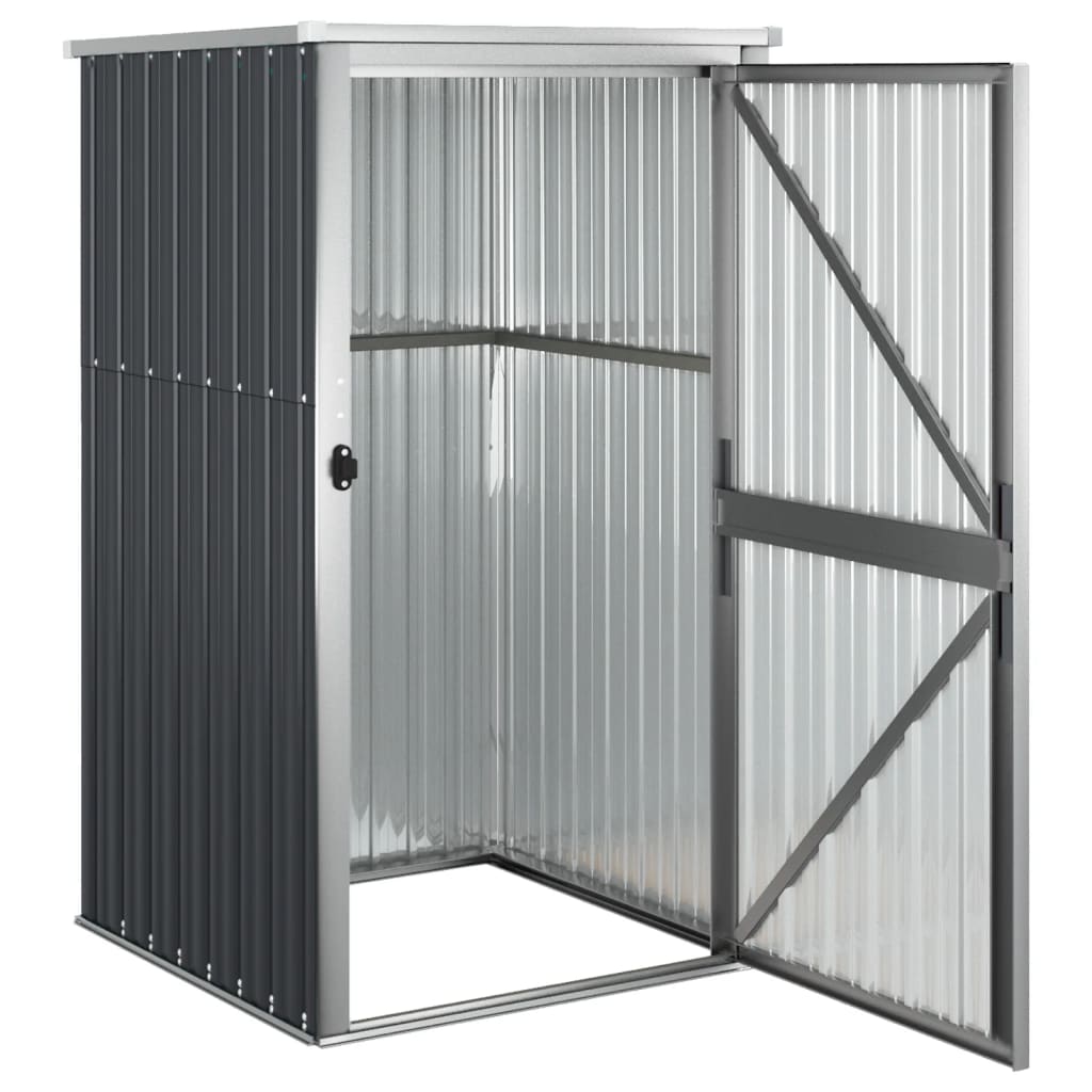 Garden Tool Shed Anthracite 34.6"x35"x63.4" Galvanized Steel