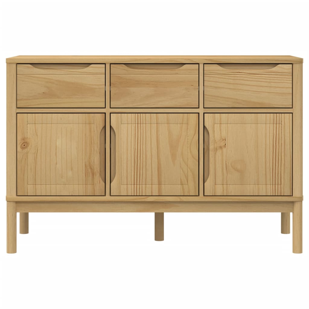 Sideboard FLORO Wax Brown 44.9"x16.9"x29.1" Solid Wood Pine