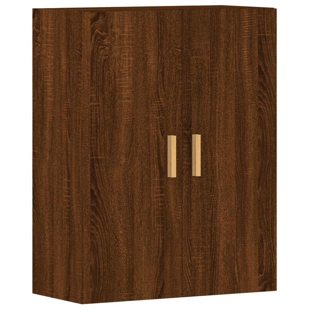 Wall Mounted Cabinets 2 pcs Brown Oak Engineered Wood