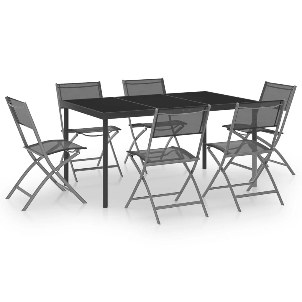 7 Piece Patio Dining Set Steel