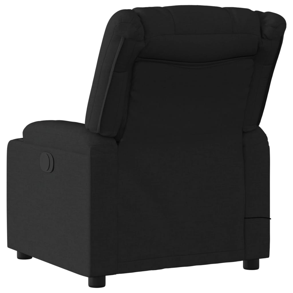 Massage Recliner Chair Black Fabric