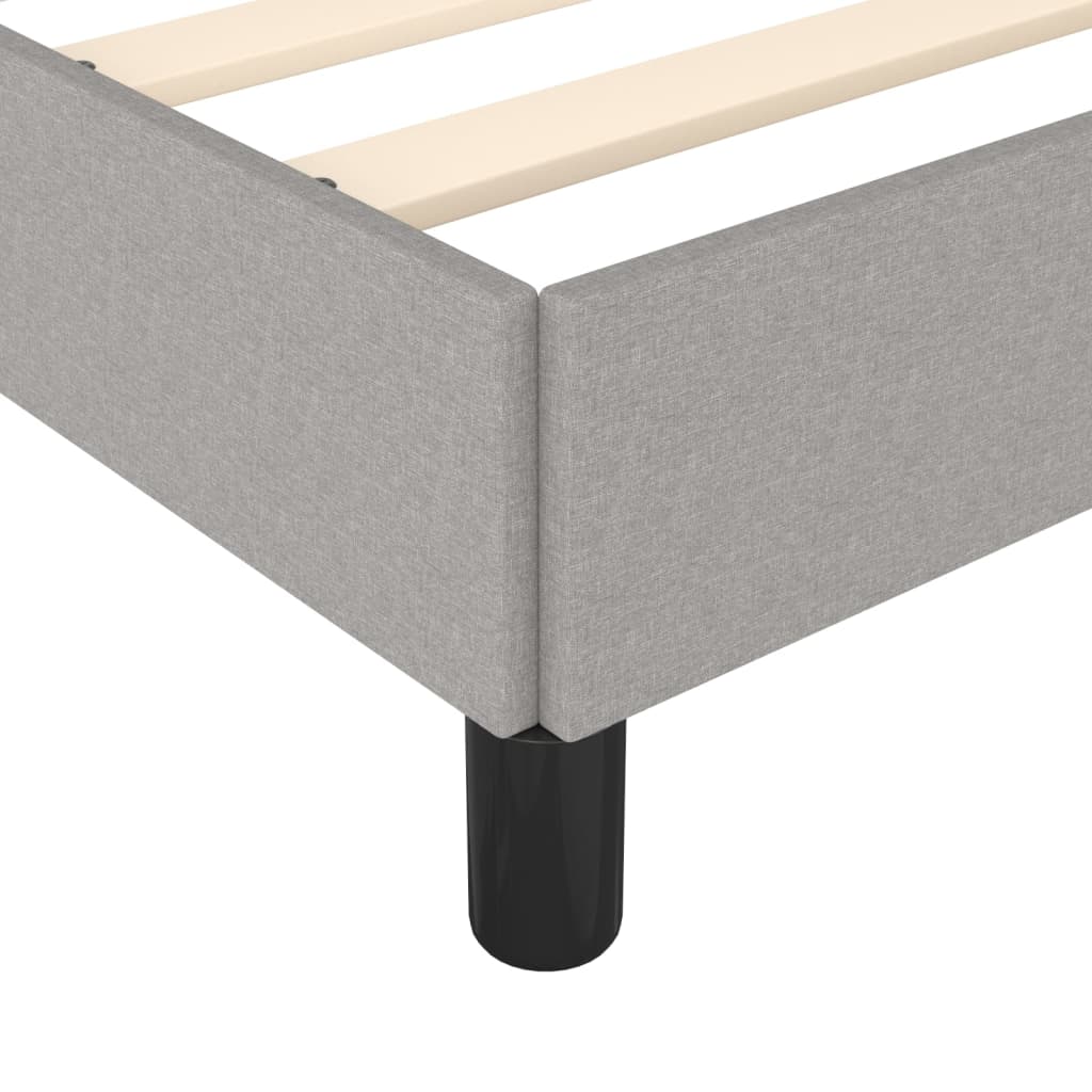 Bed Frame without Mattress Light Gray 39.4"x79.9" Twin XL Fabric