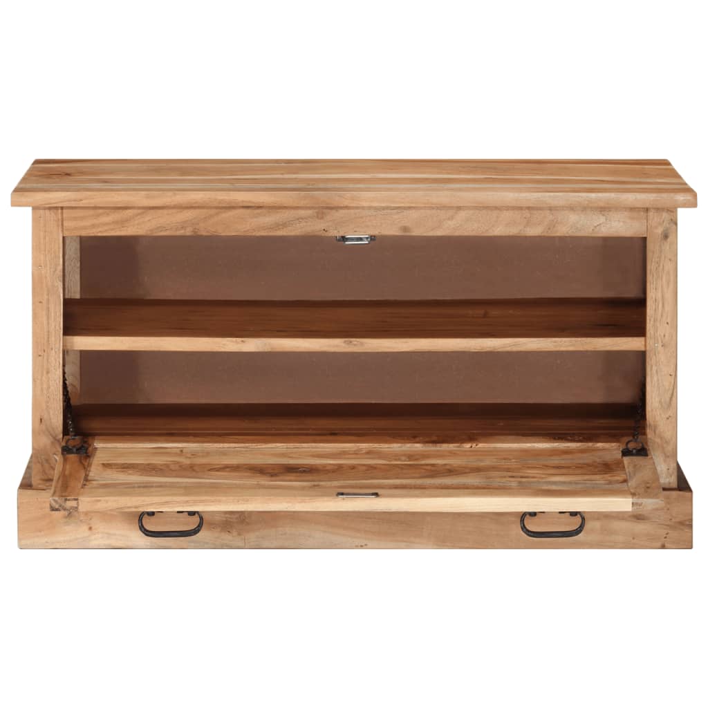 Shoe Storage Bench 33.5"x15.7"x17.7" Solid Acacia Wood