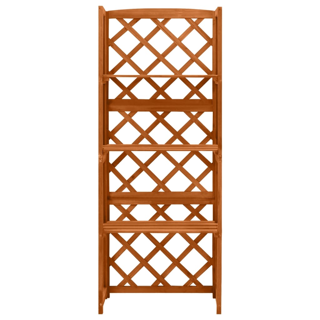 Trellis with Shelves 21.7"x11.8"x55.1" Solid Fir Wood